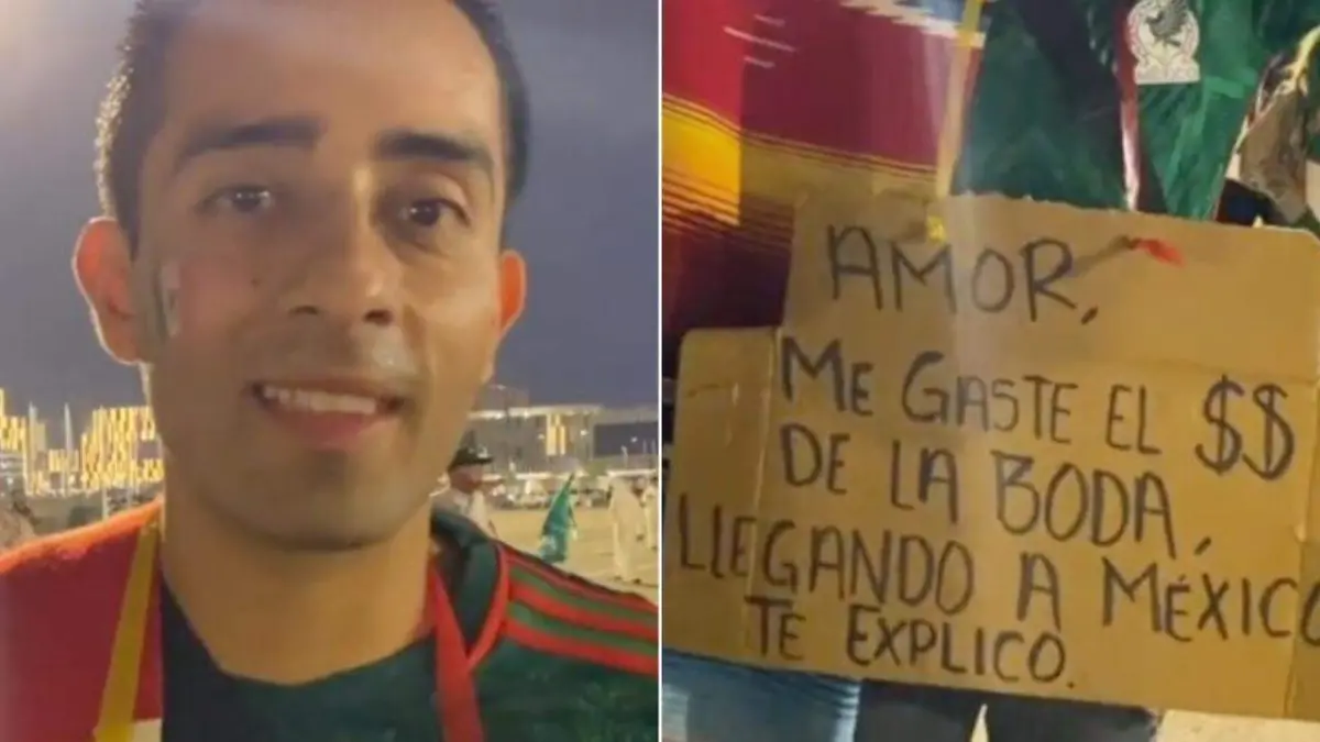 Aficionado mexicano se gasta el dinero de su boda, por ir al Mundial de Qatar 2022